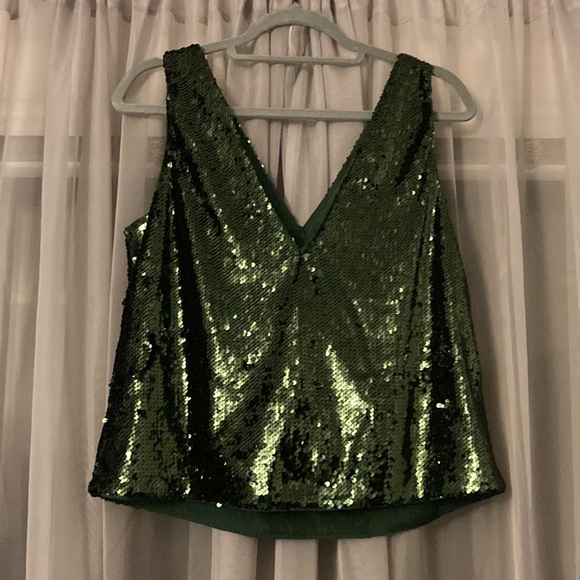 ASOS Green Sequin Tank (NWT) - Picture 3 of 6